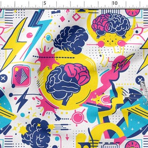 Brain Cotton 100%, ekotryckt Brain bomullstyg Bredd 150 cm /60" Hög kvalitet Per meter Bredd 150 cm /60"