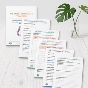 Thyroid Health Tracker Printable, Hashimoto's Journal, Lab Results Log (PDF Download)
