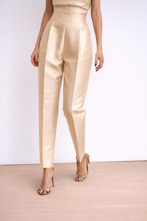 ivory dress pants womens Women's After Six Eve Bridal Tuxedo Pants, Size 14 they balance elegance with everyday ease $120 Le Suit Women's Ivory