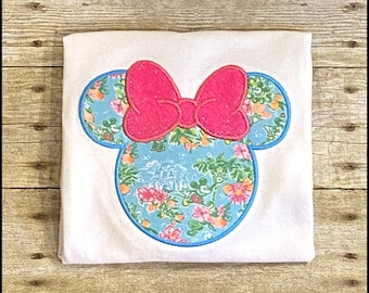 Minnie Lily Shirt, Minnie Mouse with Bow Top, Disney Trip Shirt,  Minnie Shirt, Personalized, Sizes 18m-12