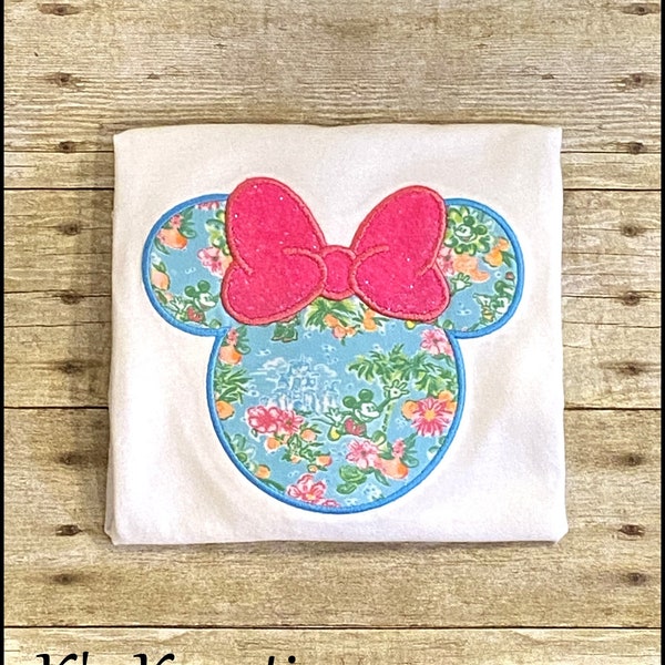 Minnie Lily Shirt, Minnie Mouse with Bow Top, Disney Trip Shirt,  Minnie Shirt, Personalized, Sizes 18m-12