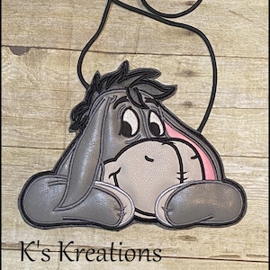 Winnie the Pooh Eeyore Crossbody Bag, Girls Disney Crossbody Purse, Eeyore Flat Purse, Eeyore Tote