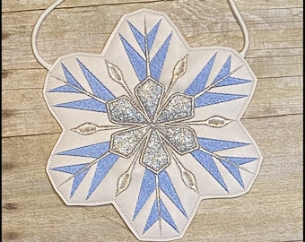 Disney Frozen Snowflake Crossbody Bag, Disney Girls Crossbody Purse, Disney Elsa Snowflake Bag, Frozen Flat Purse