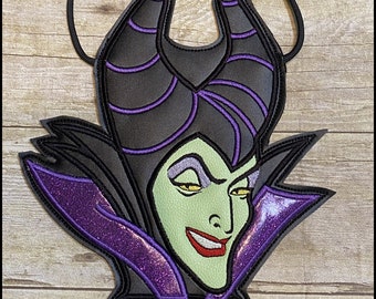 Disney Maleficent Crossbody Bag, Girls Disney Villain Crossbody Purse, Evil Villain Flat Purse