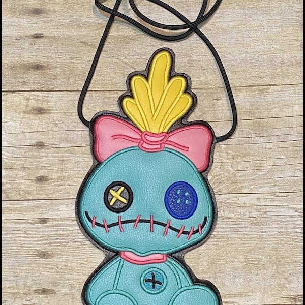 Disney Lilo and Stitch Scrump Crossbody Bag, Girls Disney Crossbody Purse, Lilo Toy Doll Flat Purse, Lilo and Stitch Doll Purse
