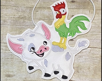 Disney Pua i Hei Hei Crossbody Bag, Dziewczęca Disney Crossbody Bag, Disney Moana Pig Flat Purse, Disney Hei Hei Bag, Pua Pig Purse