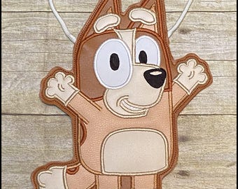 Disney Jr. Bingo-tas met schouderbandjes, Disney-tas voor meisjes, platte Disney-tas voor meisjes, Bluey Bingo-tas, Disney-draagtas