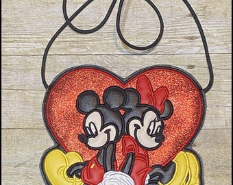 Minnie Maus und Micky Maus Umhängetasche, Mädchen Disney Umhängetasche, Minnie Micky Geldbörse