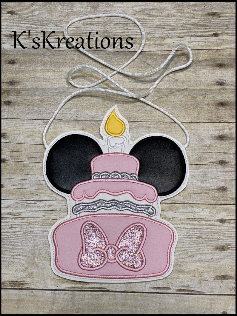Minnie Mouse födelsedags axelväska, platt födelsedagsväska, Minnie Mouse första födelsedag bild 1