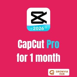 CapCut Pro  1-month Package | CapCut Pro Official | No Watermark | Fast 2-4 Hours Digital Delivery |  Quick Response