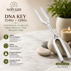 Solvian DNA Key Tuning Fork – 324Hz Confidence, 528Hz Miracle Tone Healing