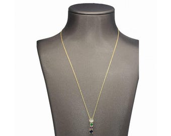 Collana Diamante, Rubino, Smeraldo e Zaffiro
