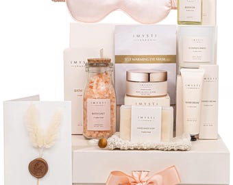 Luxus-Spa-Geschenkbox für Frauen | Verwöhnkorb mit Badesalzen, Kerze, Hautpflege | Self Care Wellness Geschenk für Mama, Frau, Schwester oder Freundin