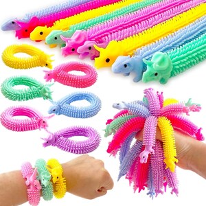40PCS Dinosaur Stretchy Strings Sensory Fidget Toys, Anxiety Relief Toy, Autism Fidget Noodles, Kids Party Favors