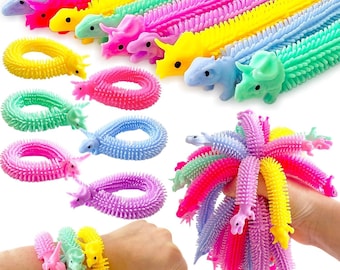 40 STÜCKE Dinosaurier Stretchy Strings Sensorische Fidget Spielzeug, Angst Relief Spielzeug, Autismus Fidget Nudeln, Kinder Party Favors