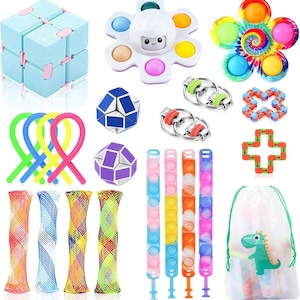 50 stks fidget speelgoedpakket, zintuiglijk speelgoed voor kinderen volwassenen, autisme ADHD stressverlichting set, feestartikelen, klasbeloningen, verjaardag kerstcadeau