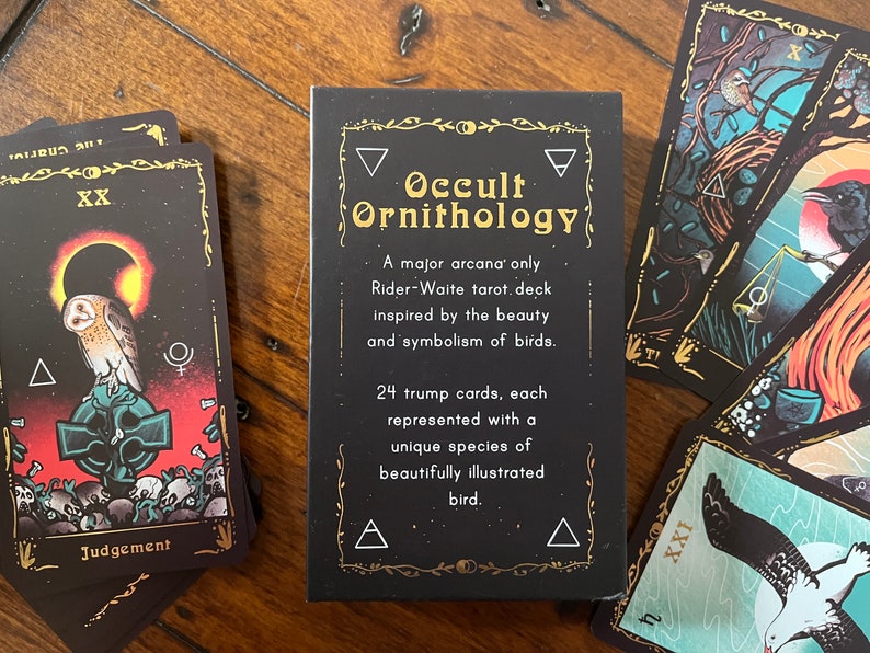 Occult Ornithology tarot 2nd edition- deck only! majors only deck celebrating the beauty of birds! -Deluxe set, Bird lover gift, beginners image 3