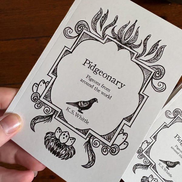 Pidgeonary- a pigeon appreciation book, pigeon gifts, zine, nature art, pigeons painting, bird lover, doves
