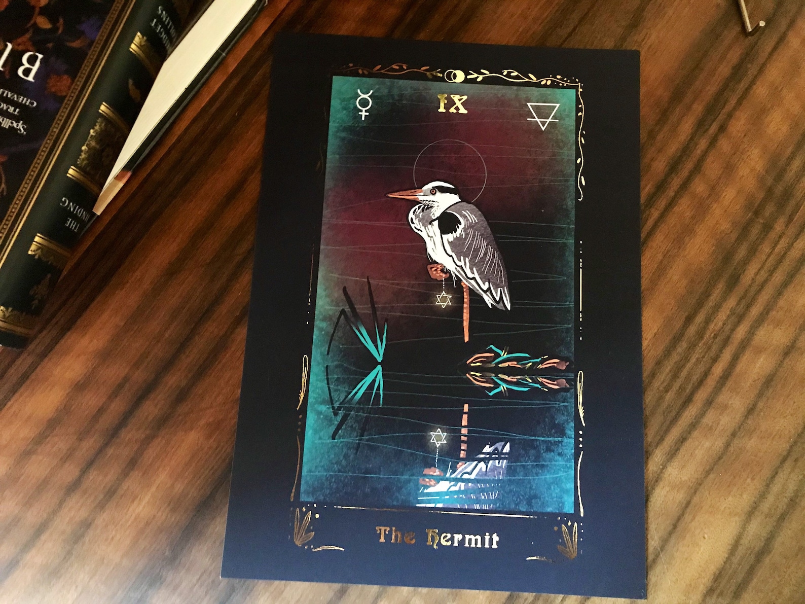 The Hermit IX Foil Tarot Print- Deluxe A4 Art Print (8x11 Inches ...