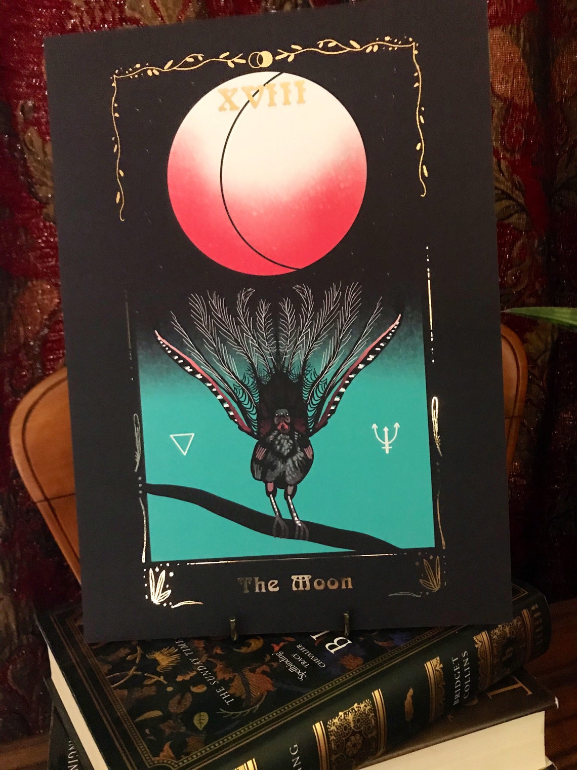 The Moon XVIII Foil Tarot Print Deluxe A4 Art Print 8x11 Etsy