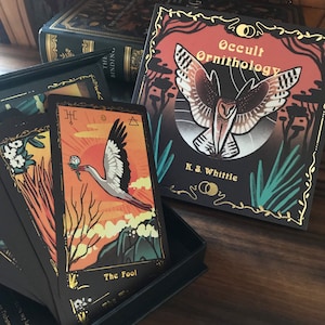 Jeu de tarot et guide d'ornithologie occulte ! Un deck réservé aux majors célébrant la beauté des oiseaux ! - feuille d'or, divination, cadeau pour les amateurs d'oiseaux