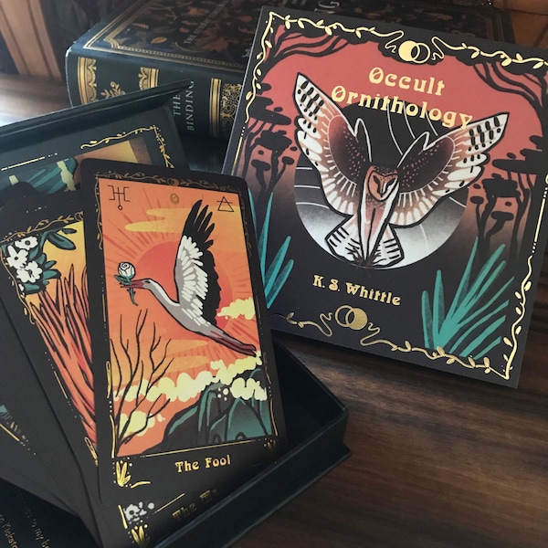Occult Ornithology tarot deck and guide! Majors only deck celebrating the beauty of birds! - gold foil, divination, bird lovers gift