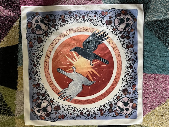 Coronis Tarot Cloth- 50x50 Soft Velvet Altar Cloth or Tapestry
