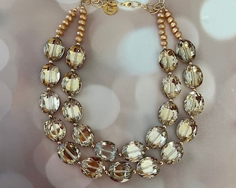 GOLDEN OPPORTUNITY Gold Jewelry Statement Necklace Gold Necklace Sparkling Jewelry Bling Necklace