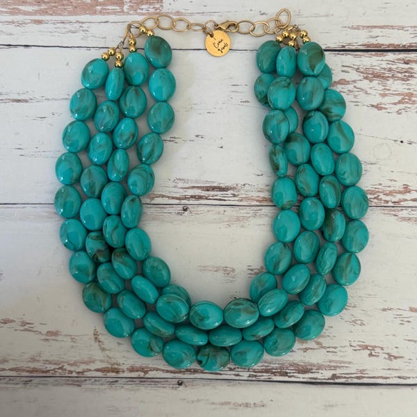 PERFECT TURQUOISE Necklace Turquoise Jewelry Handmade Jewelry Vacation Jewelry Necklace Lightweight Necklace