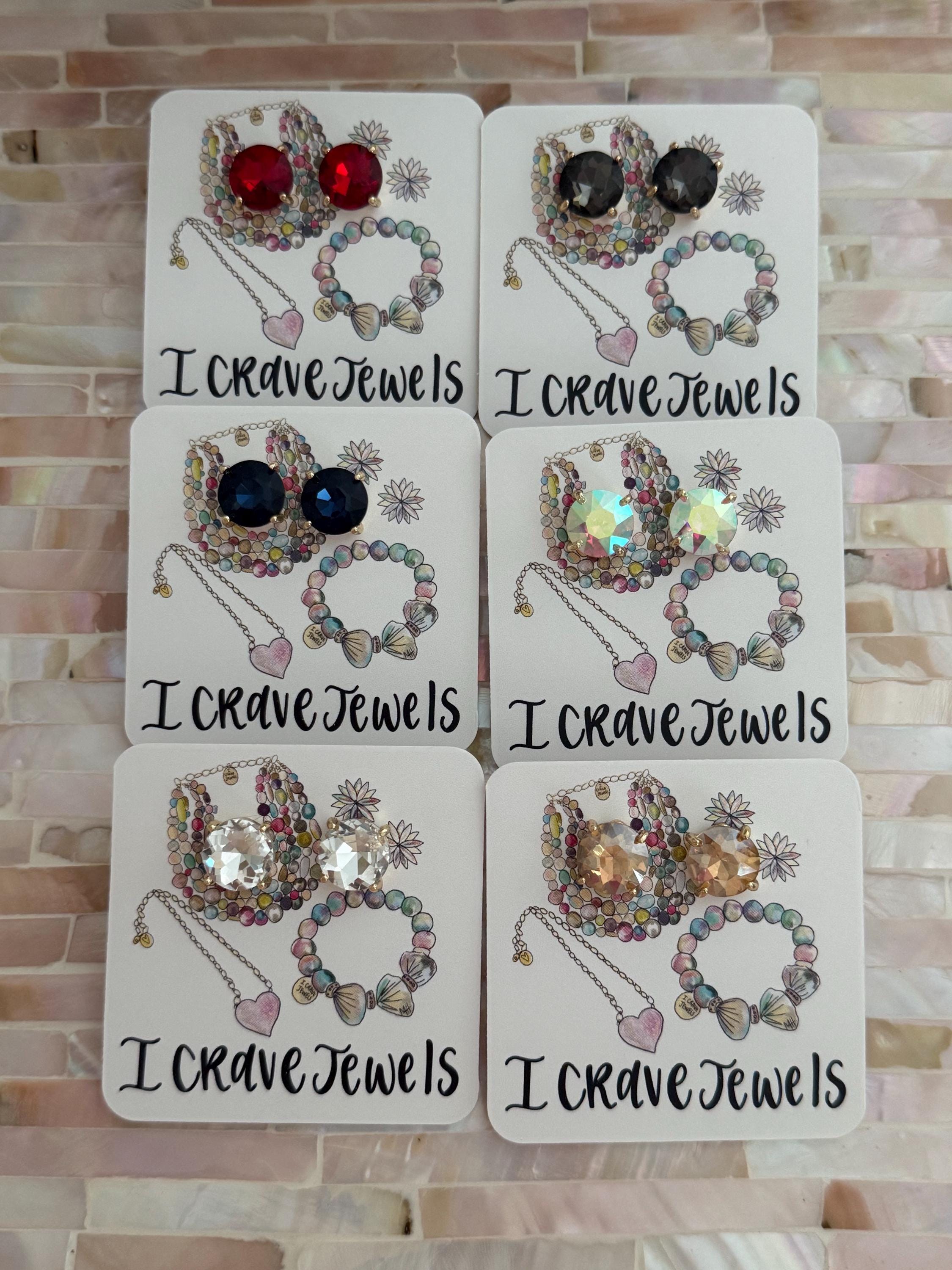 Statement Earring - "BEE" Collection Crystal Ombre Vintage Inspired Studs
