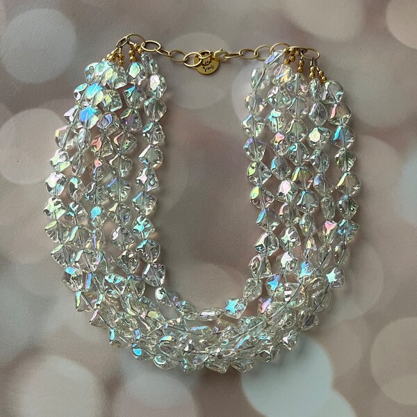 Iridescent Necklace Etsy