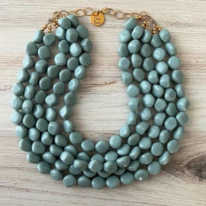 Shipping Tomorrow! The ORIGINAL CASTLE HILL Necklace Blue Beaded Necklace – Beaded Necklace Handmade in Texas