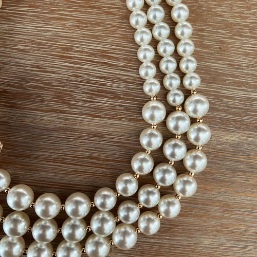 PEARL NECKLACE Statement Necklace Bridesmaid Jewelry Necklace Wedding Jewelry shops Statement Jewlery Multi Necklace