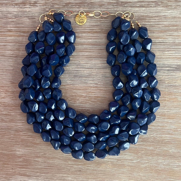 gift for her, gift for wife, gifts for her, Christmas gifts for her, bridesmaid jewelry gifts, navy blue necklace, blue jewelry