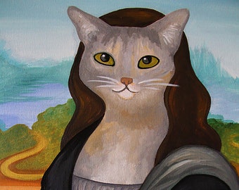 9 x 11 "Meowna Lisa" Print