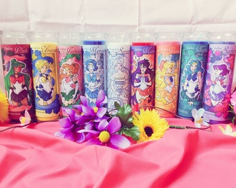 White Senshi Votive Spell Candles