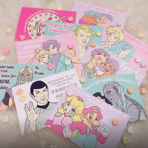 Pastel Pop Illustrated Valentines Day Postcards - LGBTQ Inclusive (5 x 7)