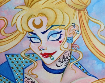 8.5 x 11 "Riot Grrrl Usagi" Print