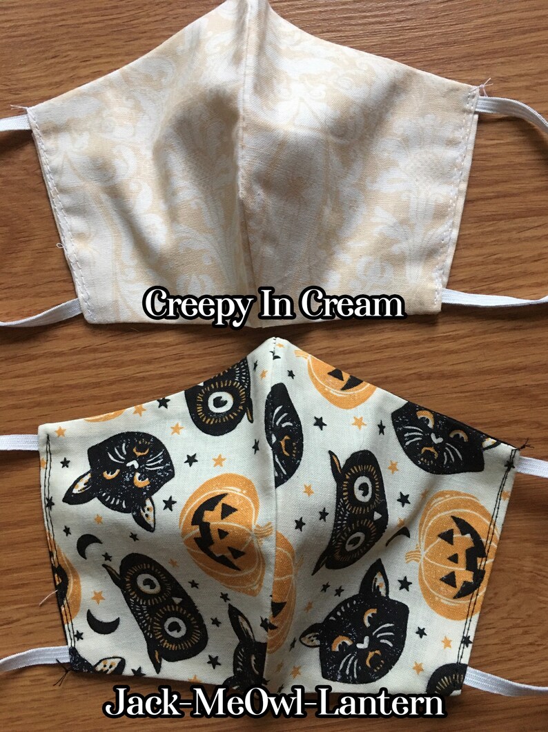 Halloween Themed Face Masks 8 Different Styles Etsy