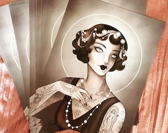 8.5 x 11 "Tattooed Lady" Print