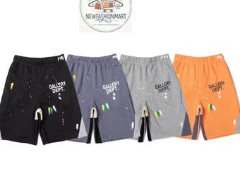 Gallery Dept Paint Splatter Shorts | Unisex Y2K Summer Lounge Wear | Artistic Casual Fashion