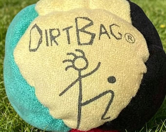 Saco de fútbol Dirtbag / Saco de hacky sack de gamuza resistente de 8 paneles con relleno de arena / Juego de fútbol al aire libre / Regalo deportivo para niños y adultos