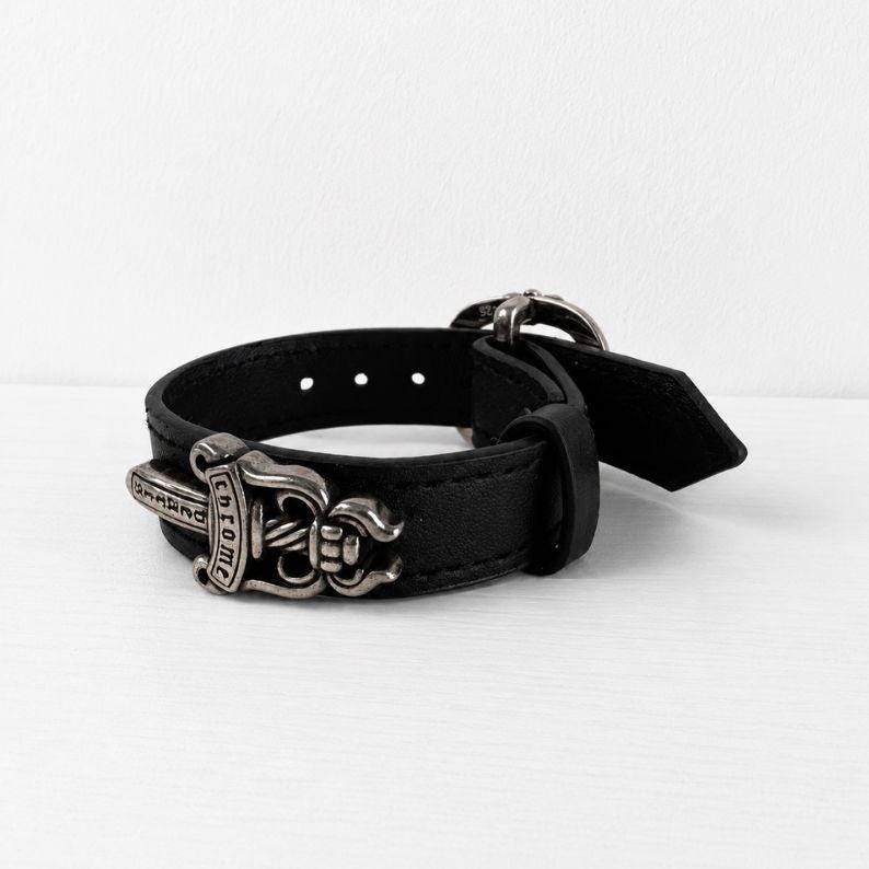Chrome Hearts Leather Bracelet - Etsy Canada