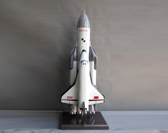 Groot model van de Energia Buran shuttle-ruimtevaartuiglancering, schaalmodel van een ruimtevaartuig, handgemaakte raket, schaal V3 1:100.
