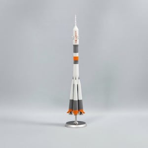 Soyuz MS MC rymdskepp uppskjutning skala rymdskeppsmodell handgjord raket skala v2