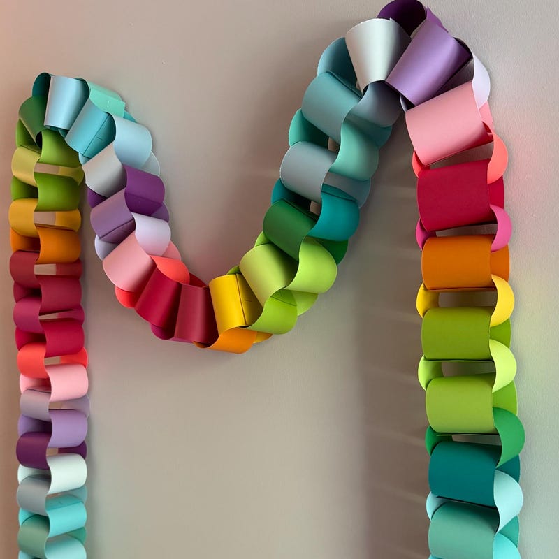 Cardstock Paper Chain - Etsy
