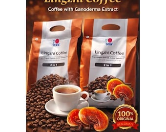 Café Lingzhi con extracto de Ganoderma blanco – 20 sobres (21 g cada uno)