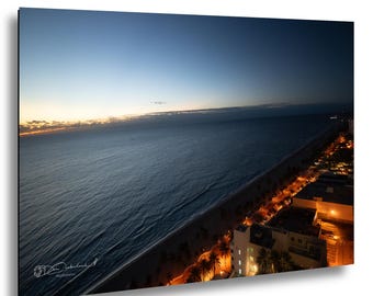 Ft Lauderdale Beach Sunrise Wall Art, Sunrise Photograph, Blue Hour Along A1A