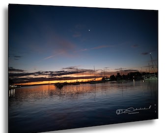 Annapolis Harbor Sunrise Predawn Wall Art, Autum Sunrise Photograph