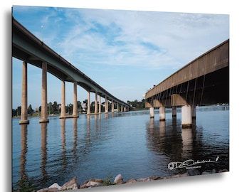 Annapolis USNA Bridge Wall Art, River Bridge Photograph